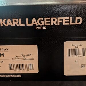 Karl Lagerfeld Black Flat Sandals